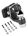 VEVOR Pintle Hook, 30000 lbs Towing Capacity, Trailer Hitches Receiver Hook Combination 2-5/16-inch Hitch Ball, Fits 2.5 to 3-inch Lunette Ring with Mounting Kit, Wear-Resistant, Black Powder Coat