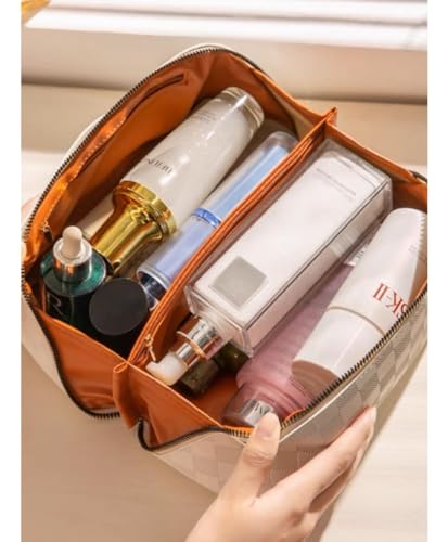 Bolsa Necessaire Feminina Organizador Maquiagem Viagem Blogueira (Marrom)
