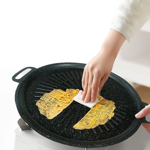 Unoschrim UNOUS-01900-LH Nonstick Grill Pan, Cast Iron Hot Grill, 12 Inch Granite Coating Circular Grill Pan, Round Frying Pans thumb #2