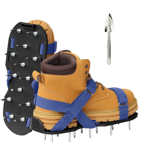 Nagelschuhe mit Klettverschluss, Rasenlüfter Schuhe Vormontiert...