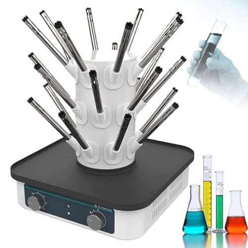 Lab Airflow Dryer Rack,12/16/24 Holes Electric Lab Drying Racks with Tree Branch Type Duct, Timing Range 0-60min and Temp RT~85℃,Glassware Dryer Equipment,for Experiment, Industrial(24 Holes)