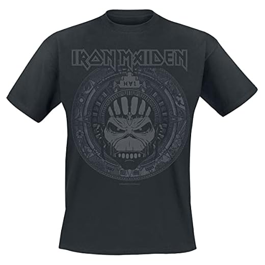 Iron Maiden Book of Souls Skull Hombre Camiseta Negro L 100% algodón Vorne Bedruckt Regular