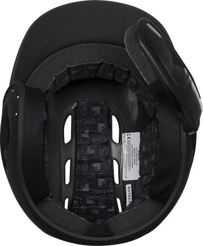 Rawlings | R16 Reversible Ext | Matte Batting Helmet | Reversible Face Guard | Senior | Matte Black #TOP4