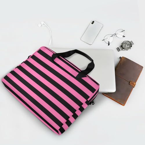 Bolso para laptop 15.6" cruzado rosa y negro miniatura 7