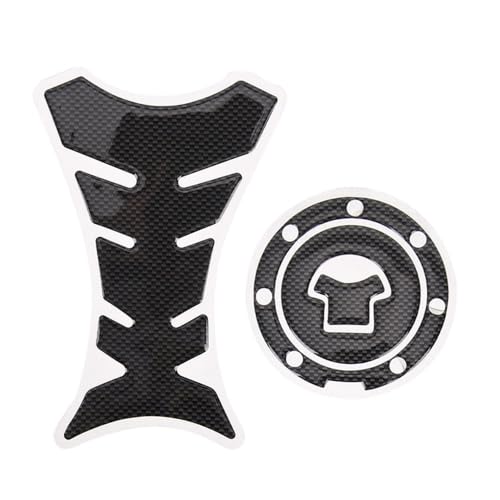 Autocollant réservoir moto aspect carbone pour trajets et balades