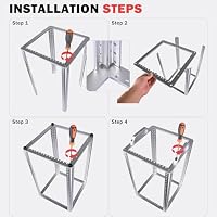 GeeekPi DeskPi RackMate TL1 – 10-Zoll 10U Serverschrank (264 mm Tiefe) für Netzwerk-, Server-, Audio- und Videoequipment, aus Aluminiumlegierung im offenen Rahmendesign – Ansicht 8