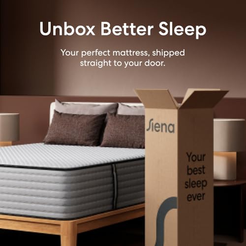 Image of Siena 14 inch Signature Hybrid Twin XL Mattress & Bonus Pillow - Medium Firm - Memory Foam & Innerspring System - 180-Night Trial - Pressure-Relief - Mattress in a Box