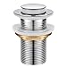 Produktbild Ablaufgarnitur Ohne Überlauf für Waschtisch, WOOHSE Universal Ablaufventil 1/4" Abflussgarnitur Edelstahl POP UP Abfluss Ablauf Ventil Abflussverschluss Push Open Click Clack für Wasserhahn Bad