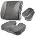 ComfySure 3 Piece Seat Cushion Set – Back Lumbar Support, Tailbone Coccyx Pain Relief and 2 Padded Armrest Covers – Memory Foam, Removable Plush Covers – Fits Most Office Computer Chairs -by