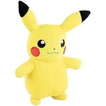 Jazwares Pokemon 8" Pikachu Corduroy Fabric Plush - Officially Licensed - Quality Authentic & Soft Corduroy Stuffed Animal Toy - Limited Edition - Gift for Kids, Boys, Girls & Fans of Pokemon