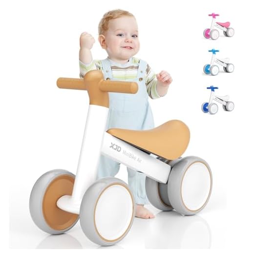 XJD Bicicleta sin Pedales Bici Bebe para Niños de 1 Año Niño Niña 10-24 Meses Bicicleta para niños pequeños Primera Bicicleta Andador para niños (Marrón)