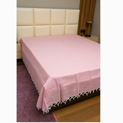 Image of Cotton Bedsheets for Single Bed, 60 x 90 inch, Pure Cotton, Breathable Fabric, Pack of 2 Pink & Yellow (Mix, 2)