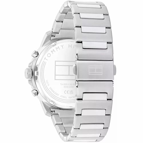 Image of Tommy Hilfiger Henry with Qtz Multifunction Blue Dial Silver Strap Watch for Men - TH1710684W