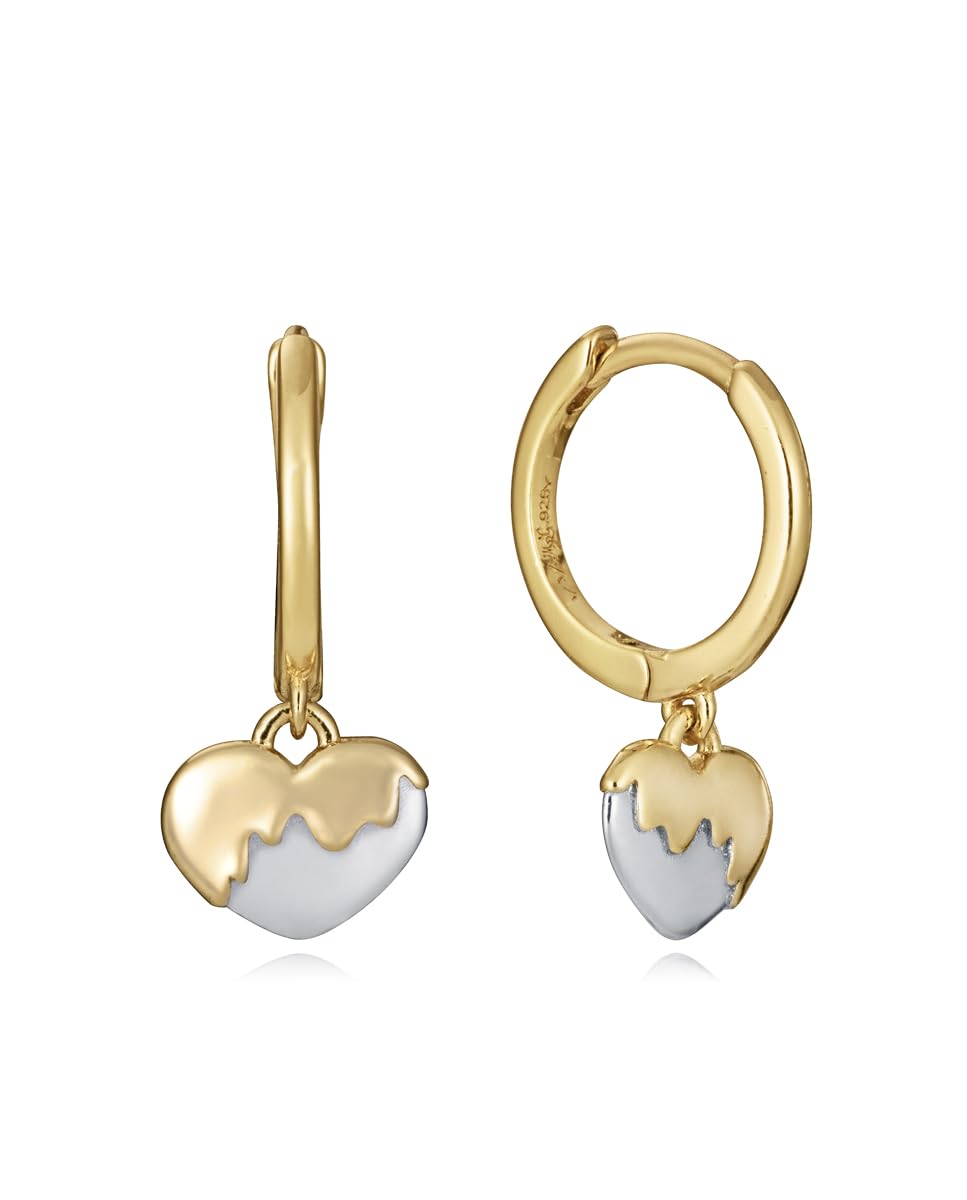 Viceroy Jewels Pendientes Corazón San Valentín 13187E100-00 Mujer - Plata Ley, Baño Oro y Rodio