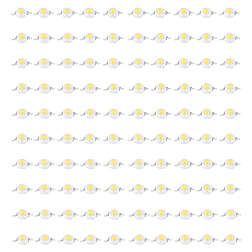 Gavigain 1W High Power LED Beads,Light Emitting Diode Chips SMD for DIY Lighting Fixtures(Warm White 3000K)