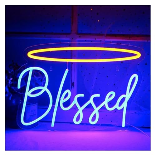Néon bleu Blessed pour remplacer un éclairage agressif et stressant