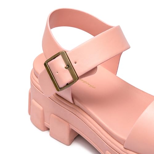 Image of Luffymomo Women's Platform Wedge Sandals | Chunky Heels Ankle Strap Shoes Open Toe Summer Adjustable Sandals, Lug Sole