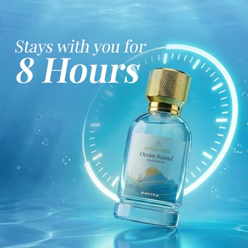 Image of Ocean Bound Perfume | Eau De Parfum Man (EDP) 50 ML | Unisex Fresh Aquatic Perfume with Fig & Water Lily | Long Lasting Unisex Perfume for Man & Woman | Daily Use, Pool, Yoga, Shopping Day