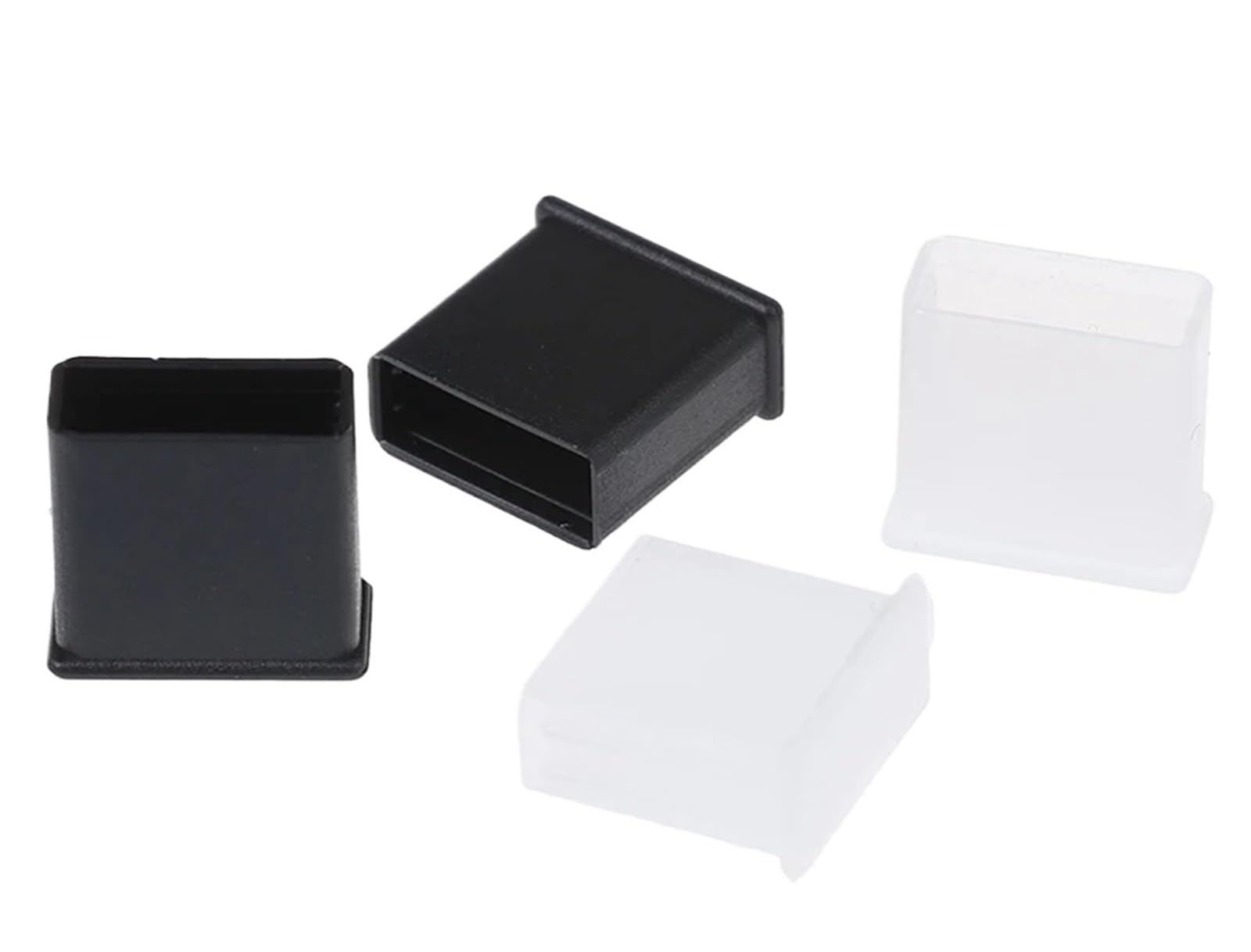Tapones antipolvo USB de alta calidad: 100 protectores impermeables macho color blanco 8