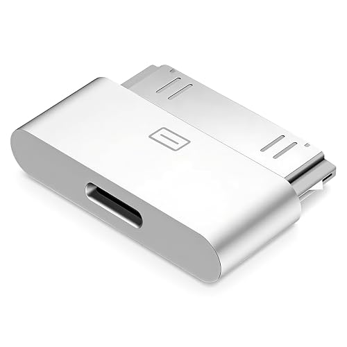 Verilux® 30-Pin to Lighting Adapter, 8-Pin Female to 30 Pin Male Dock Connector for iPhone Charging & Sync Support for iPhone 4/4s/3G/3Gs, iPad 3/2/1, iPod Nano 5th/6th, iPod Touch 3rd/4th