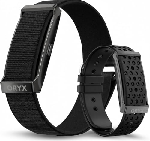 ORYX Health Fitness Tracker Band | 30-Day Battery, 24/7 Heart Rate, Sleep Tracking | Recovery Monitor, Screen-Free Wearable, IP68 Waterproof, Android iOS, Alternative Whoop | Amazfit Helio Strap
