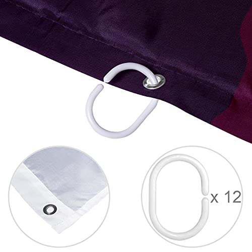 Rideau de douche anti éclaboussures loup rouge imperméable et lavable - 5