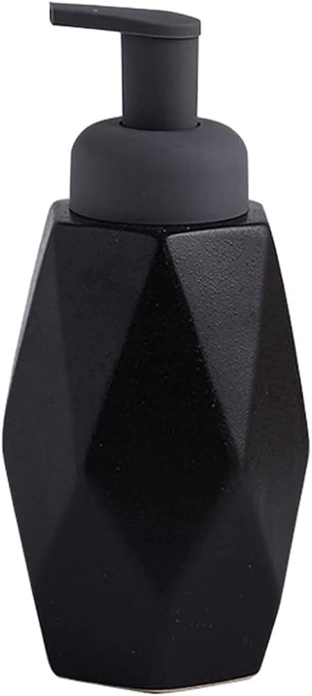 pump bottle dispenser,automatic soap dispenser Foam Dispenser,Hand Pump Dispenser Foaming Soap Dispenser Ceramic Dish Liquid Dispenser Liquid Dispenser Lotion Bottle(Color:Blue, Size:440ml)(Black)