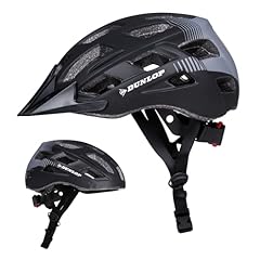 Dunlop Bicycle Helmet with Light M, Casco da Bicicletta Unisex, Nero