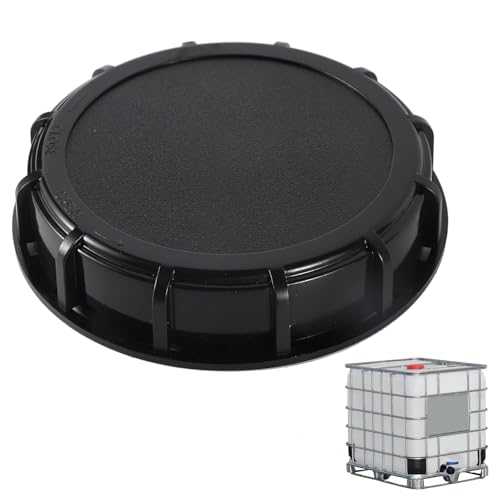 HAFRILY IBC Deckel 163 mm Tank Abdeckung IBC Tank Zubehör für 1000L IBC Wasser Tank Aquarium Fassventil Gartenbewässerung (Schwarz)