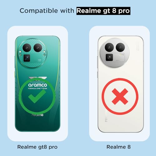 Image of Amazon Basics Back Cover for Realme GT 8 Pro 5G Mag-Safe Shockproof PC + TPU Protective Case Magnetic Support Bumper Case (Transparent Mag-Safe)