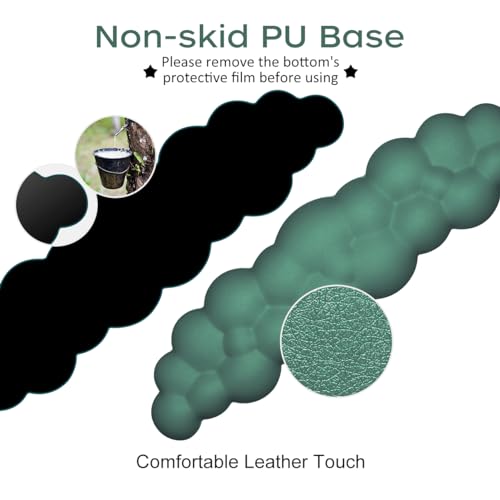 Image of JIKIOU Upgrade Leather Cloud Wrist Rest for Keyboard and Mouse & Cup Pad | Wish Gift-Cute Cloud Shape, Comfortable and don't Irritate to Skin, Non-Slip PU Base,Soft Memory Foam filled for Pain Relief