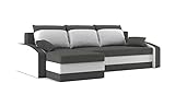 Sitzfläche: Federn - Bonel Sofini Ecksofa Hewlet mit Schlaffunktion! Best Ecksofa! Eckcouch mit Bettkasten!Best! (Haiti 14+ Haiti 0)