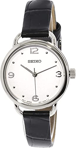 Seiko Men's SUR669P2 Silver Calf Skin Japanese Quartz Dress Watch