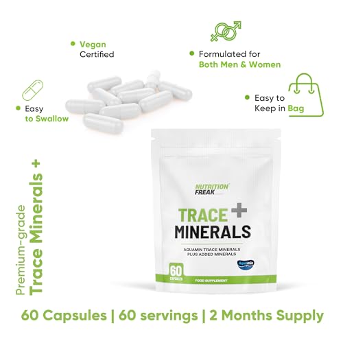 Freak Athletics Trace Minerals + 60 Capsules - Aquamin Trace Minerals a 70+ Nutrient-Dense Multimineral Complex Sourced from Marine Plant - UK Made - Image 3