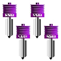 4-Pack 0.2/0.4/0.6/0.8mm Upgraded H2/P2S/X2D Hotend Kit with Anti-Stick MPVD Coating - High Speed Hardened Steel P2S Nozzle for Bambu Lab P2S,X2D,H2S,H2C,H2D,A1,A1mini 3D Printers, Bamboo P2S Parts