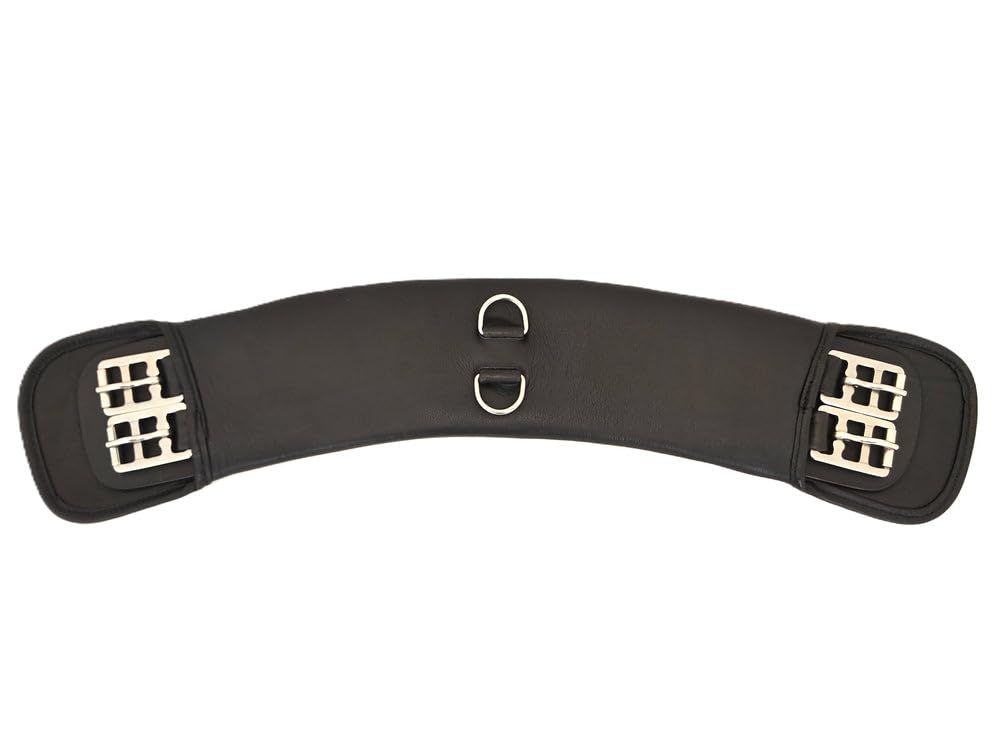 Nappa Leder Mondgurt Kurzgurt ARCO gepolstert Größe Schwarz 65 cm