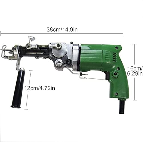 Pistola para tufting 2 en 1 que cambia de pelo cortado a bucle fácil para crear alfombras 7