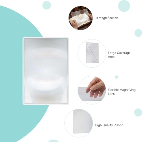 Image of oddpod A4 Big Size Fresnel Lens & Flexible Plastic 3X Magnifying Sheet - Pack of 1
