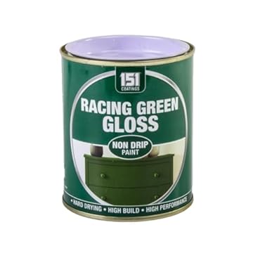 DIOXSTAR Racing Green Gloss Non-Drip Paint, Fast Drying, High Build, High-Performance Paint, Gloss Finish, Interior and Exterior Use, Suitable for Wood, Metal, 300ml (1 PCS)