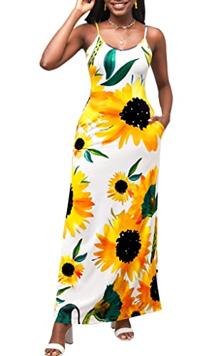 Image of SheKiss 2026 Women's Casual Summer Floral Long Maxi Dresses Floor Length Sleeveless Plus Size Sundresses