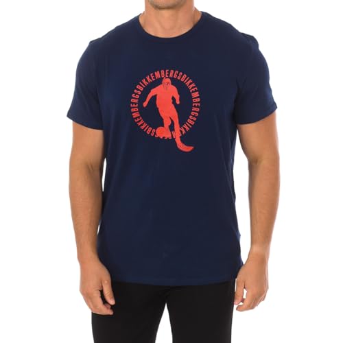 T-shirt Bikkembergs homme en coton stretch imprimé armée