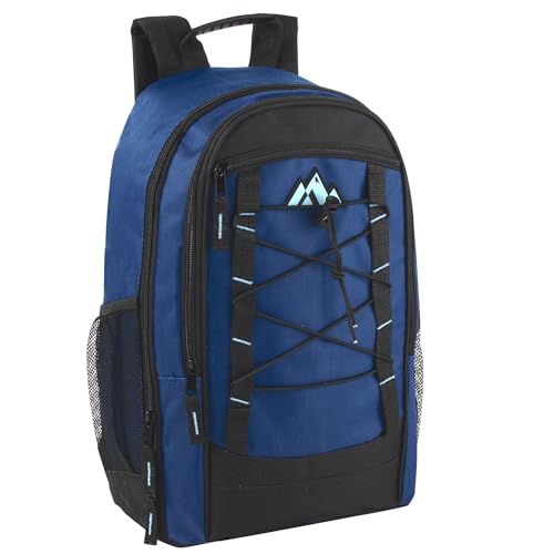 Trail maker (24 Pack) 18 Inch Heavy Duty Bulk Dual Compartment Bungee Backpacks for College, Homeless, Men, Women (Male Colors Pack)3