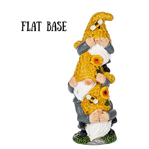 Honey Bee Gnomes Statue, Hear No See No Speak No Evil Honeybee Figurine, Lucky, Magical, Yellow & Black Faceless Fairy Bumblebee Home Decor #TOP3