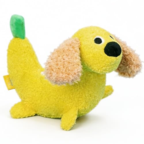 CJZJPV Banana Dog Puzzle Toys - Enrichment Squeaky Crinkle Snuffle Treat Dispensing Smart Dog Toys for Boredom and Stimulating, Durable Plush Dog Chew Toys for Large Medium Small Puppy Teething