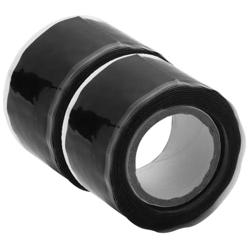 WOMLEX 自己融着テープ シリコンテープ 3m 幅25mm 耐熱 絶縁 防水 -60℃～280℃ PVCパイプ修理 配管リーク修理 多用途 (3m x 25mm 2巻, ブラック)（Amazon）