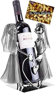 BRUBAKER Weinflaschenhalter Hochzeitspaar Frau + Frau Metall
