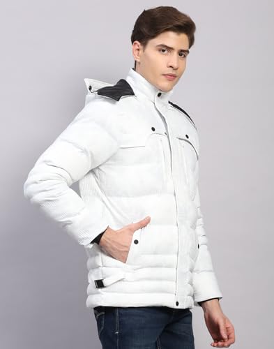 Image of Monte Carlo Mens Regular Fit Solid Hood Zipper Full Sleeves Winter Jacket| Warm Coat for Men | Stylish Zipper Jacket (Pack Of 1)