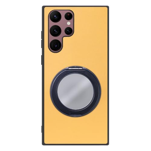LOOF RING-SHELL MIRROR ver. �{�v ���U�[ �X�}�z�����O �X�}�z�P�[�X for Galaxy S22 Ultra �p �P�[�X �J�o�[ �~���[ �� �t�� �X�g���b�v�z�[�� �X�^���h �����h�~ �V���v�� �ϏՌ� ���^ �y�� leath