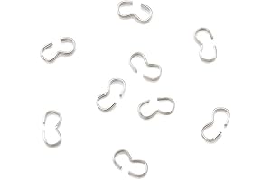 KISSITTY 8 Shape Silver Quick Links Connectors for Jewelry Making