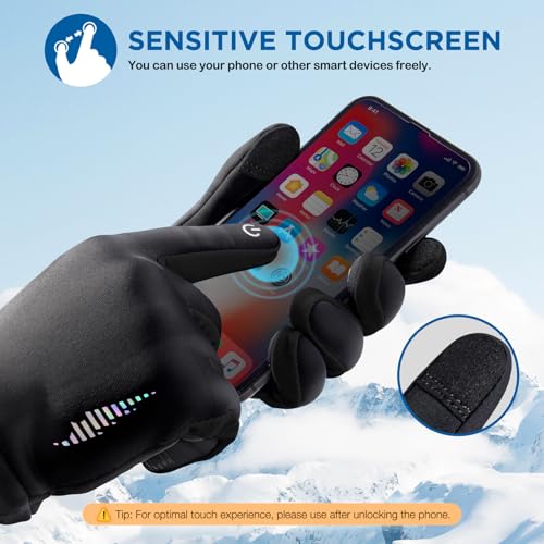 Image of SIMARI Kids Winter Gloves Touchscreen Water-Resistant Warm Thermal for Boy Girl Toddler Cycling Running Ski Snow Cold Weather